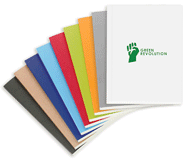 Perfect bound colored notebook covers